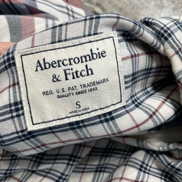 Abercrombie & Fitch Crisscross Front Top Mixed Plaid Flannel - Picture 2 of 10